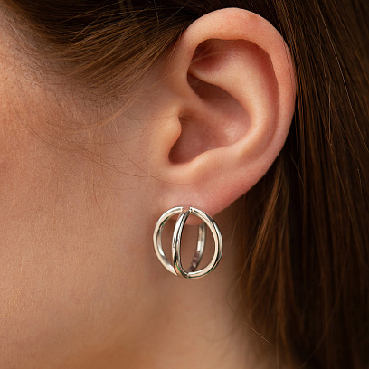 Срібні сережки "Sphere" 7340 №8