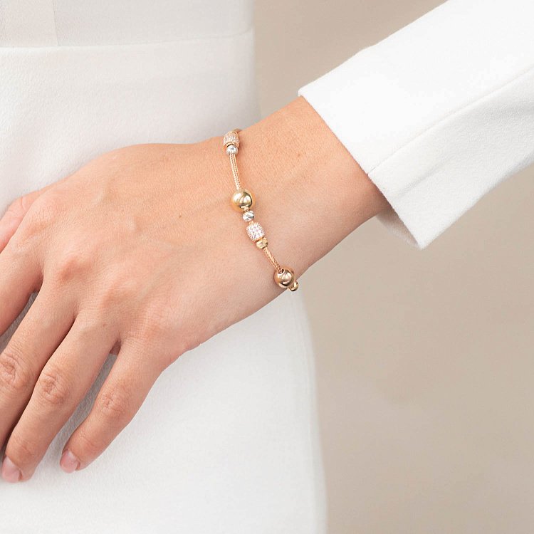 Золотой браслет с фианитами б04147 от ювелирного магазина Оникс - 5