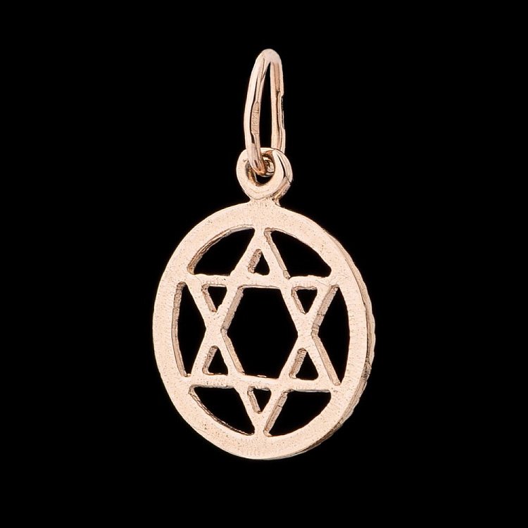 Золотая подвеска "Звезда Давида" п00322 от ювелирного магазина Оникс - 1