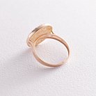 Эксклюзивное золотое кольцо с белой эмалью к05654 от ювелирного магазина Оникс - 2