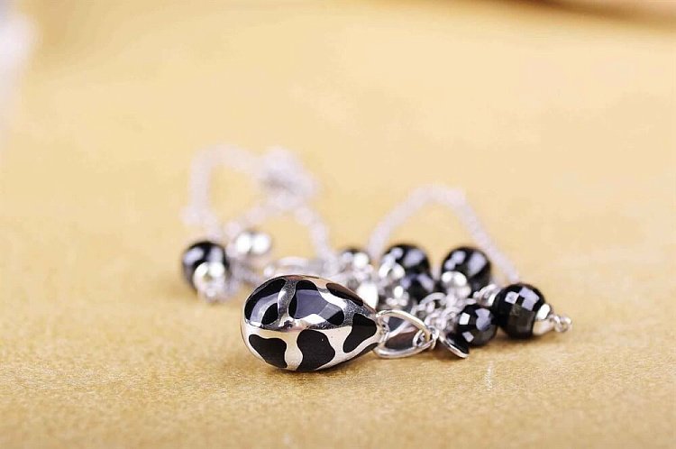 Колье (фианит, эмаль) 15114 от ювелирного магазина Оникс - 3