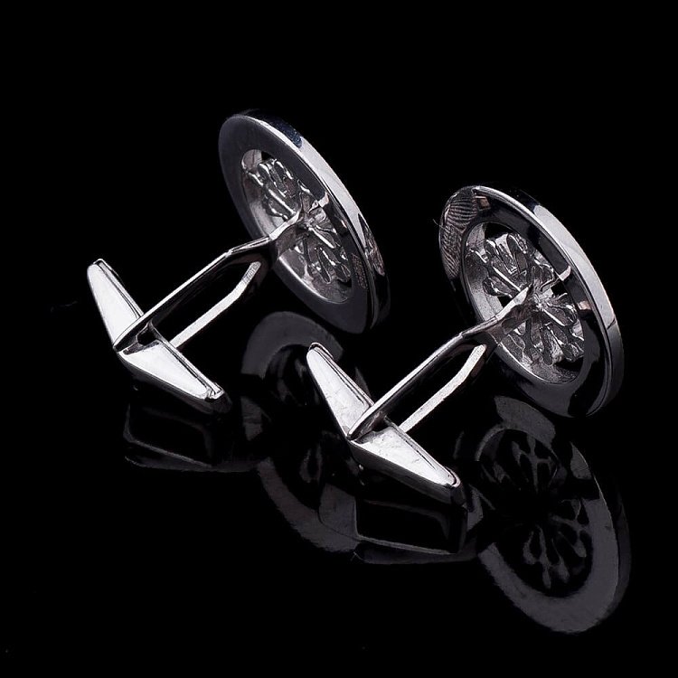 Запонки из белого золота зап00027 от ювелирного магазина Оникс - 2