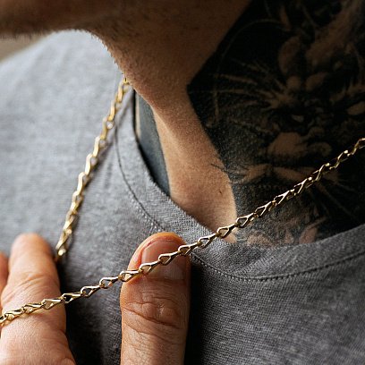 Чоловічий золотий ланцюжок ц00554 №4