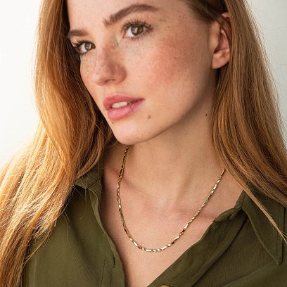 Фантазийная цепочка в желтом золоте ц00473 №2