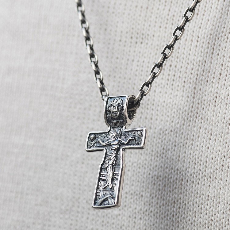 Срібний хрест з розп'яттям 133010 від ювелірного магазину Онікс - 3