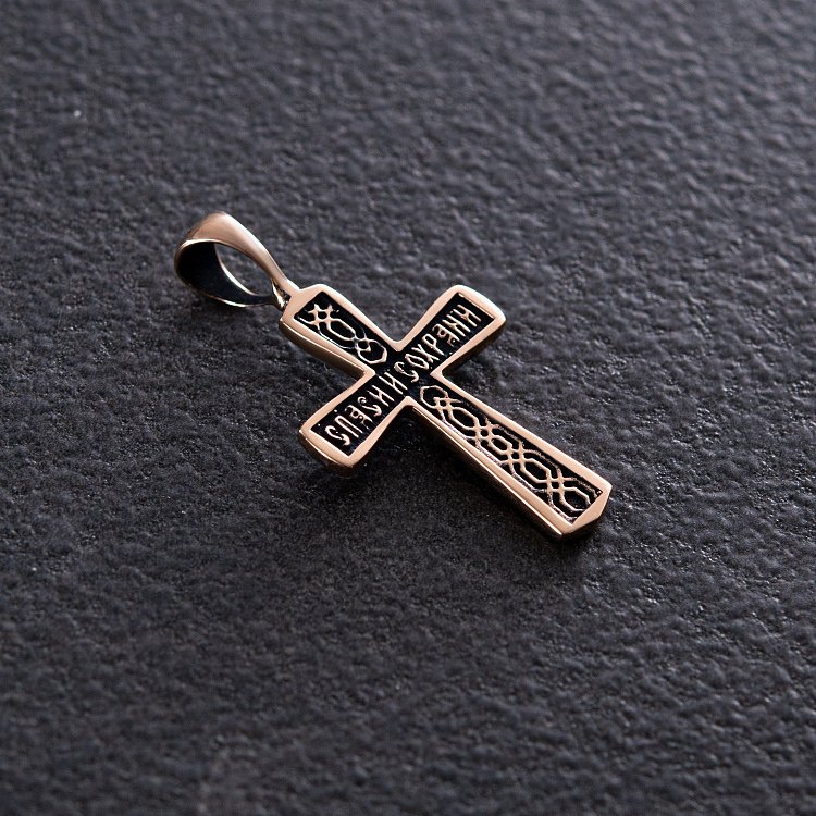 Православный крест (чернение) п01613 от ювелирного магазина Оникс - 2