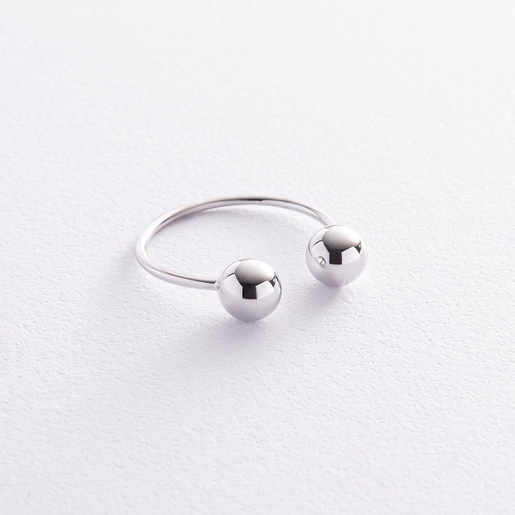 Кольцо "Шарики" в белом золоте к07508 от ювелирного магазина Оникс