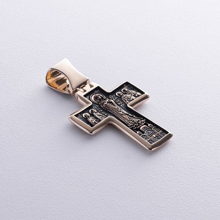 Православний хрест "Розп'яття" (чорніння) п03347 від ювелірного магазину Онікс - 6