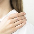 Серебряное кольцо с разноцветными фианитами 112106 от ювелирного магазина Оникс - 3