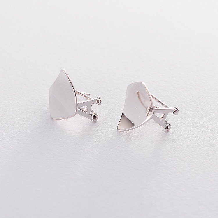 Срібні сережки в стилі мінімалізм 122504 від ювелірного магазину Онікс - 2