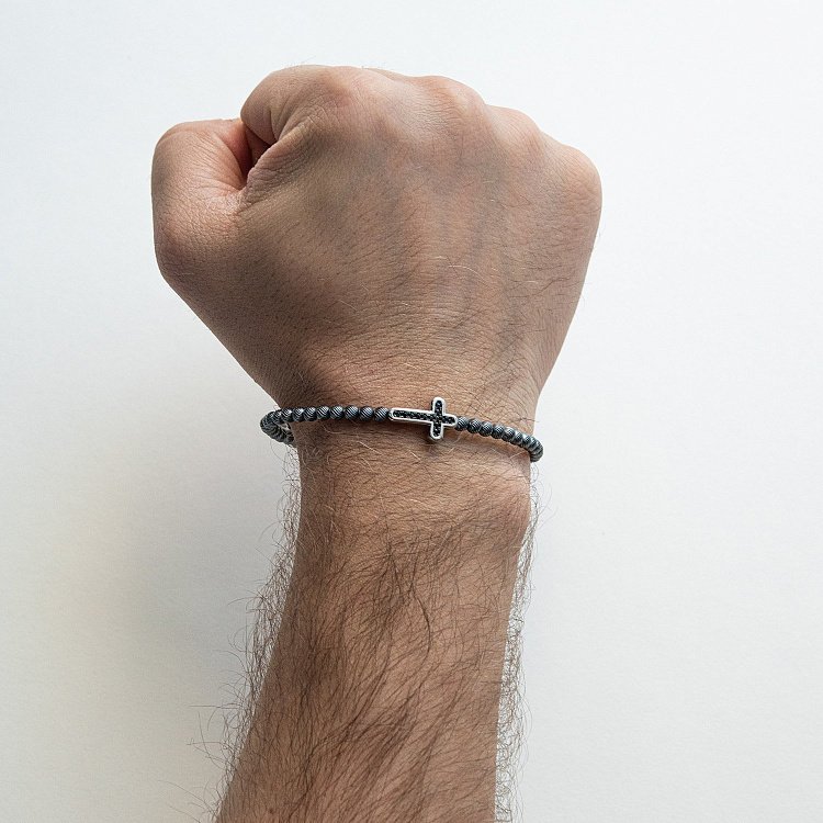 Чоловічий браслет "Хрест" Zancan EXB712-N від ювелірного магазину Онікс - 1