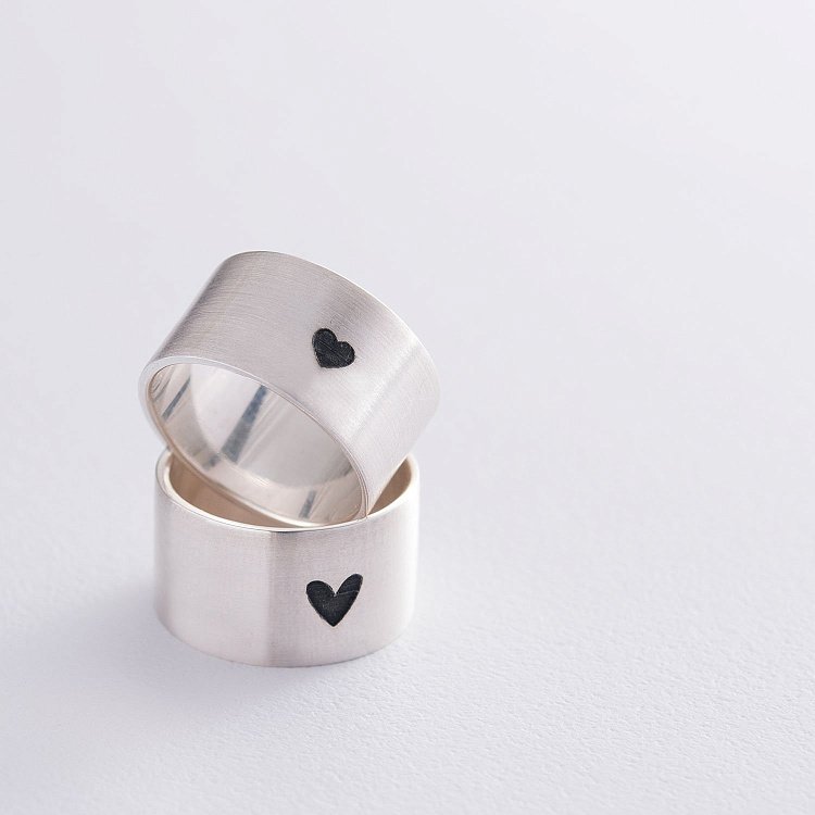 Срібна каблучка з гравіруванням "Серце" 112143сер від ювелірного магазину Онікс - 13