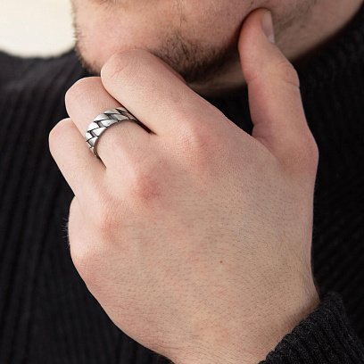 Серебряное кубинское кольцо 112713 №19