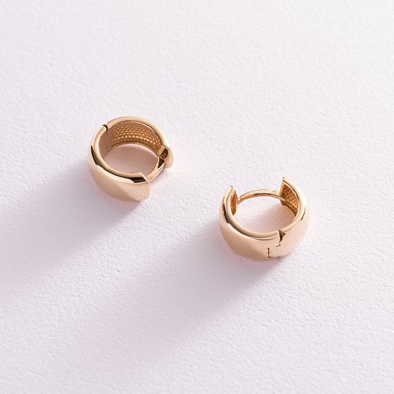 Серьги - кольца в желтом золоте с06952 №5