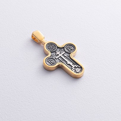 Православный крест "Голгофский" (чернение, позолота) 132720 №6