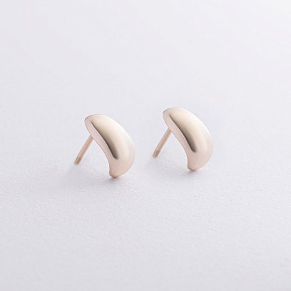 Серьги - пусеты "Polly" в желтом золоте с09146