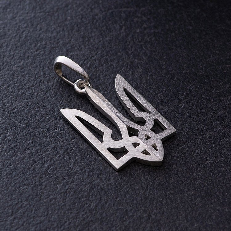 Срібний кулон "Герб України - Тризуб" 133125 від ювелірного магазину Онікс