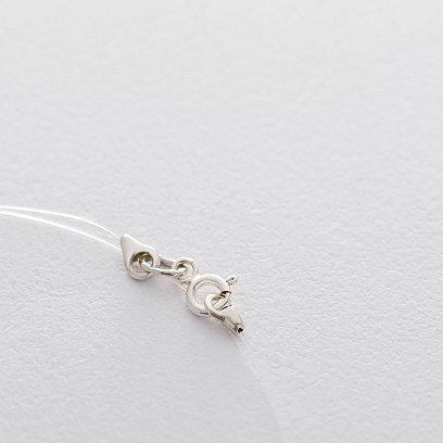 Серебряное колье "Клевер" (фианит) 18658 №4