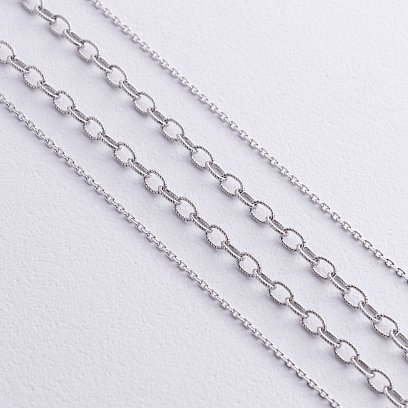 Двойное серебряное колье "Сердечко" (фианиты) 908-01589 №3