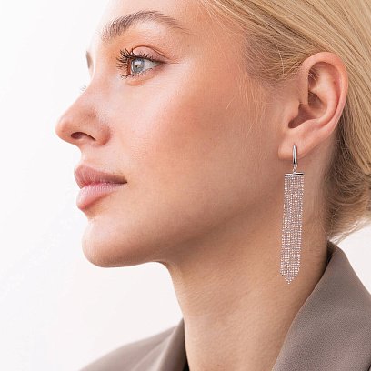 Золоті сережки "Водоспад" с07876 №3