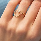 Золотое кольцо "Круговорот" с фианитом к07208 от ювелирного магазина Оникс - 1