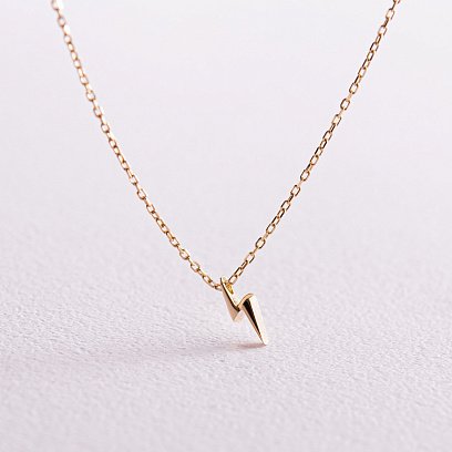 Колье "Молния" в желтом золоте кол02288