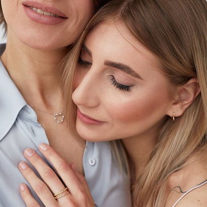 Золоте кольє "Серце" (фіаніт) кол01605 №8