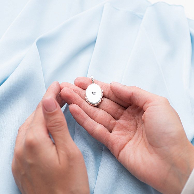 Серебряный кулон для фотографии "Цветы" (чернение) 133050 от ювелирного магазина Оникс - 3