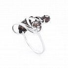 Срібний перстень з димчастим топазом 111912 от ювелирного магазина Оникс