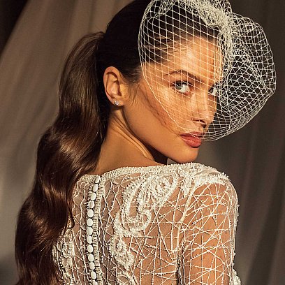 Золоті сережки-пусети з фіанітами 8 мм с03535 №6