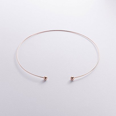 Кольє - чокер "Miley" (червоне золото) з кульками кол02540