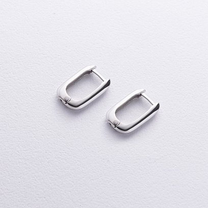 Сережки "Етель" у білому золоті с08733 №3