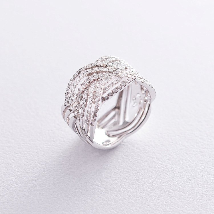 Каблучка в білому золоті з діамантами ккит893 від ювелірного магазину Онікс - 2