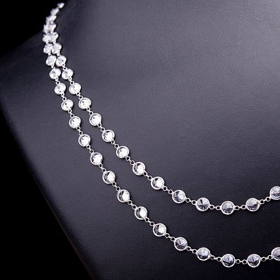 Серебряное колье с фианитами 18196 №2