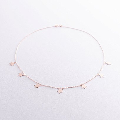 Кольє "Зірочки" в червоному золоті кол01715