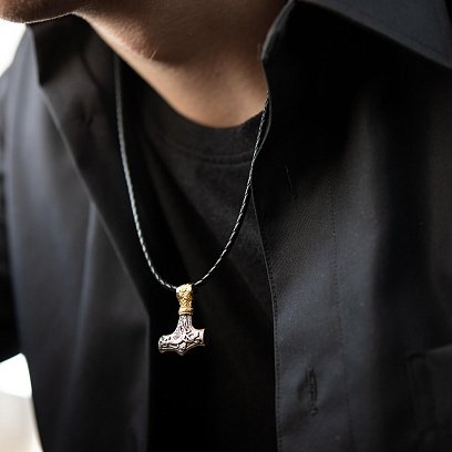 Серебряная подвеска "Молот Тора" 132888 №7