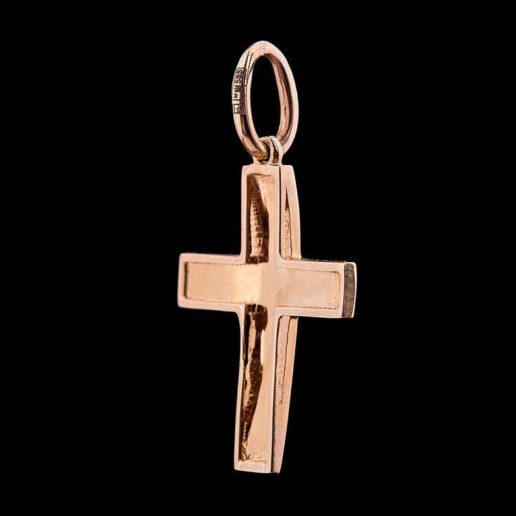 Золотий хрест з діамантами пб01863к від ювелірного магазину Онікс - 2