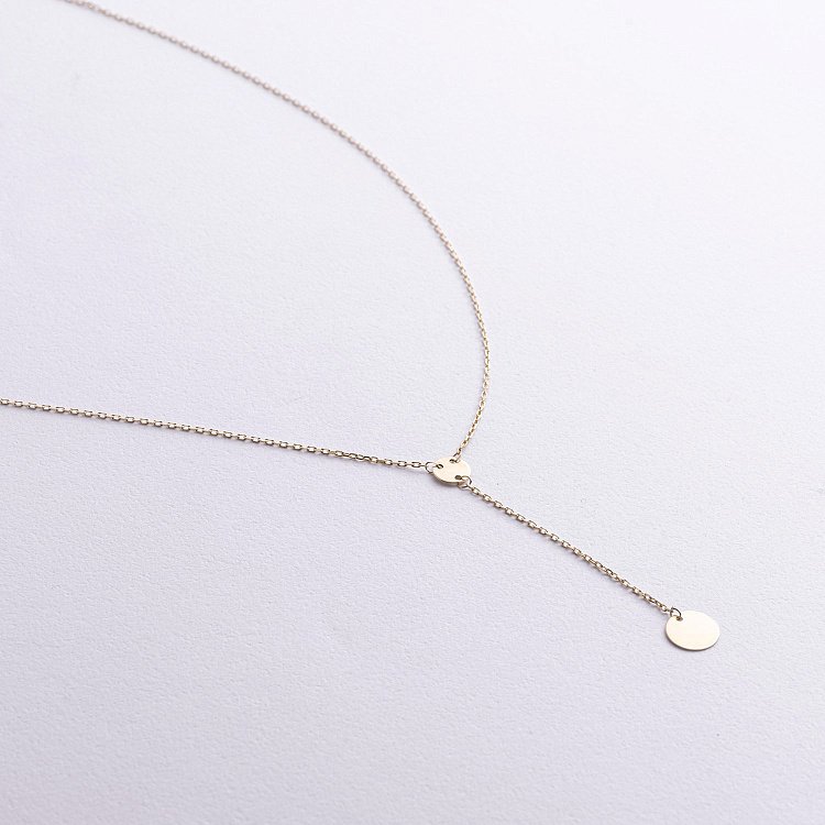 Золоте кольє "Монетки" (можливе гравіювання) кол02499 від ювелірного магазину Онікс