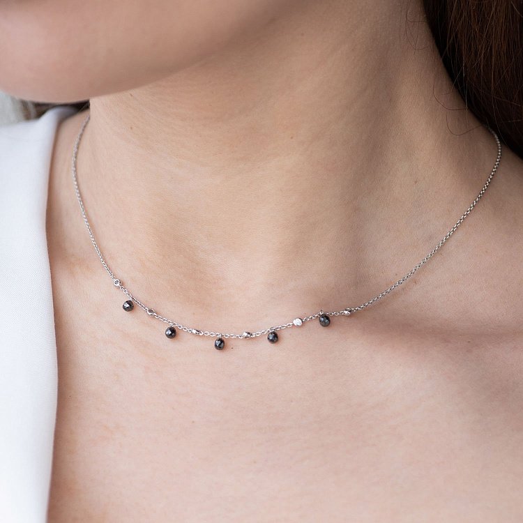 Золотое колье с бриллиантами колб0051ca от ювелирного магазина Оникс - 3