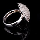 Серебряное кольцо усыпанное фианитами 111111 от ювелирного магазина Оникс - 1