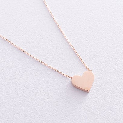 Колье "Сердце" в красном золоте кол01710 №3