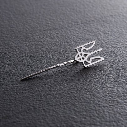 ﻿Золота шпилька "Герб України - Тризуб" зак00343