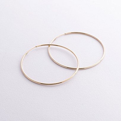 Серьги - кольца в желтом золоте (5.3 см) с08770 №2