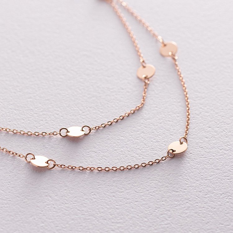 Кольє з монетками в червоному золоті 860401 від ювелірного магазину Онікс - 2