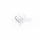 Золотое кольцо "Сердце с фианитом" к04744 от ювелирного магазина Оникс - 2