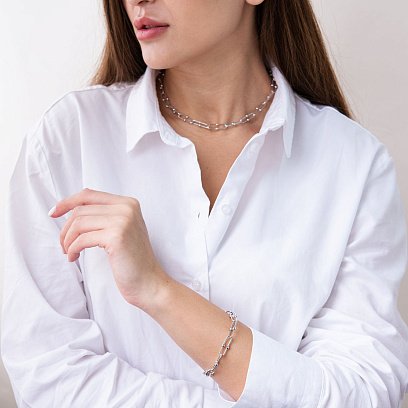 Браслет "Фантазія" в білому золоті б04714 №2