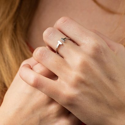 Кольцо "Tina" в белом золоте к05191 №4