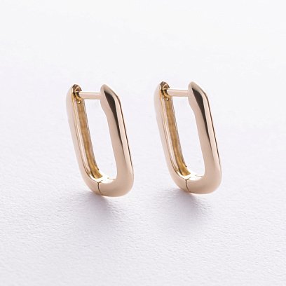 Серьги "Этель" в желтом золоте с08736