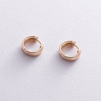 Серьги - кольца в желтом золоте с08378 №3