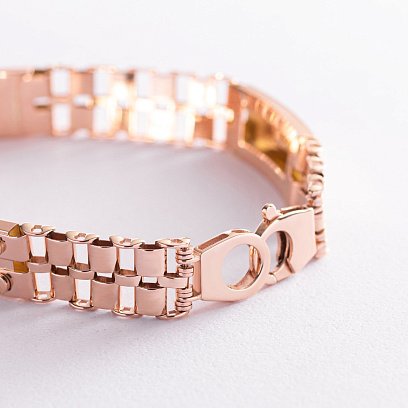 Чоловічий браслет у червоному золоті б05013 №3